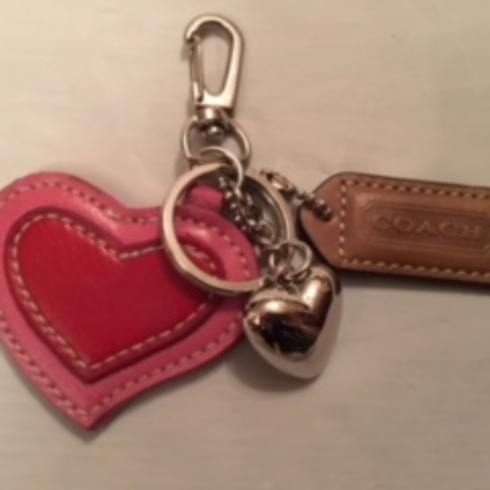 NWT - Coach heart Keychain